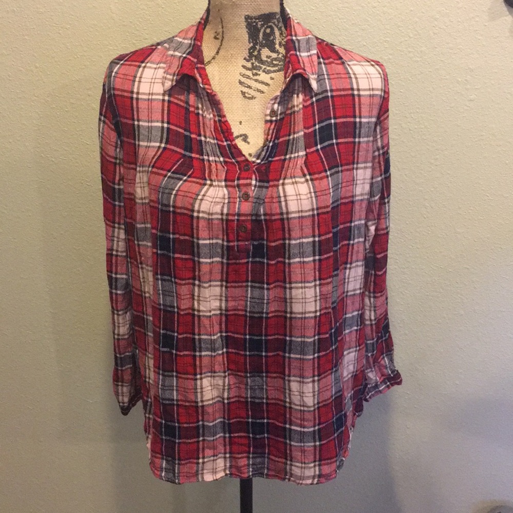 Mudd long sleeve plaid shirt sz M